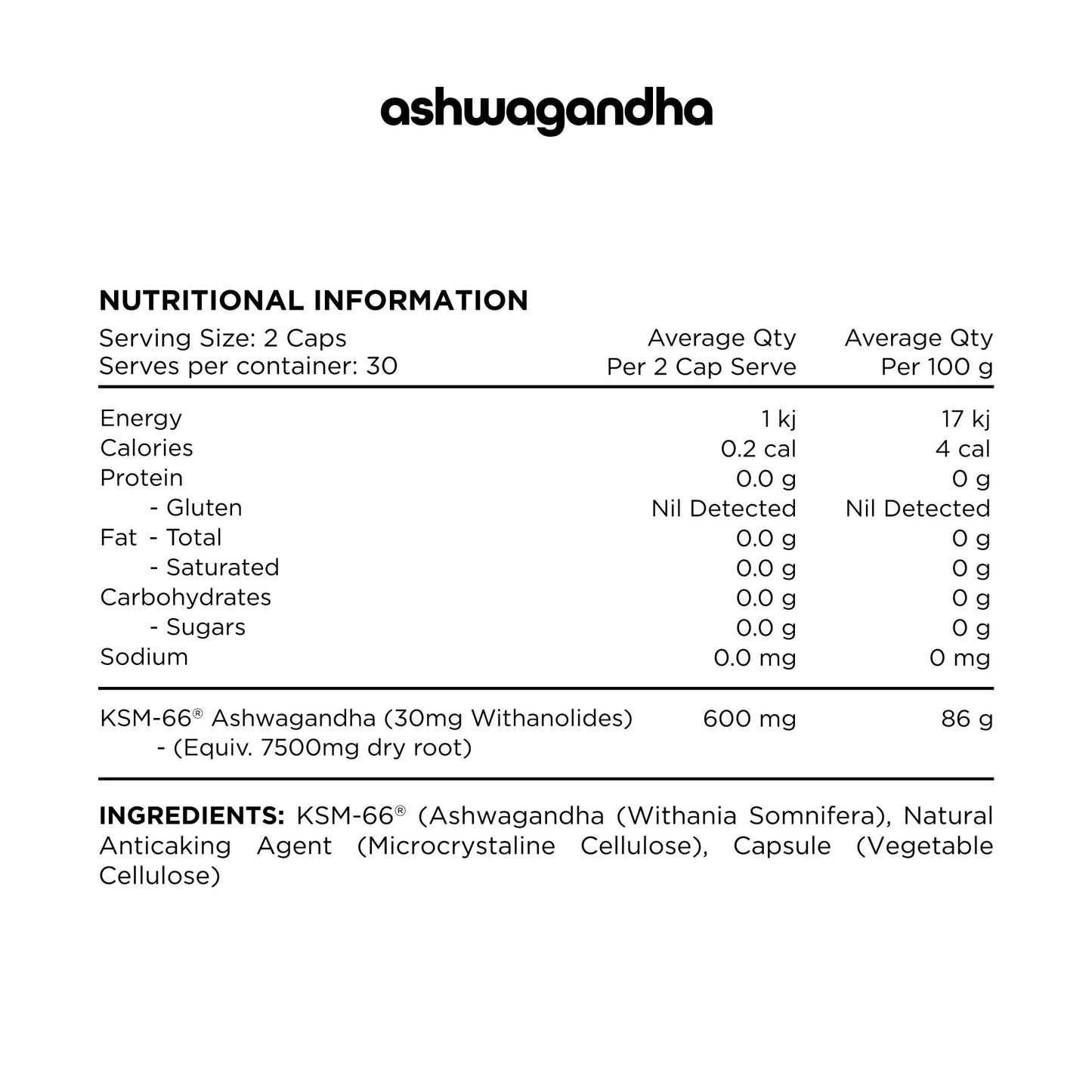 100% Pure Ashwagandha Root (Withania Somnifera)