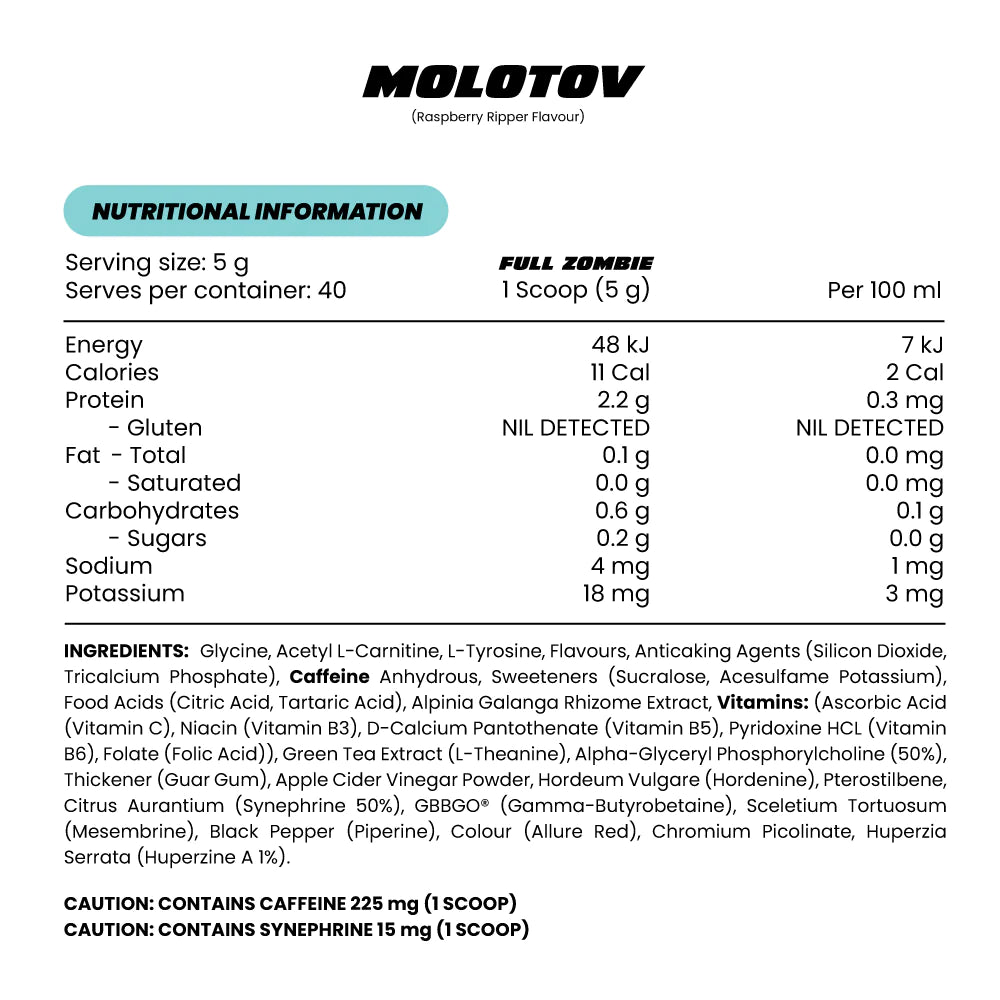 Molotov Super Shred Thermogenic Energy Formula